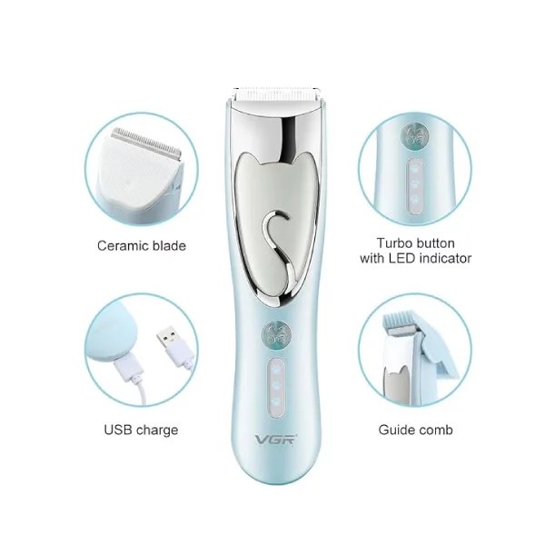 VGR V-203 Pet Hair Trimmer ( Dog /Cat ) - nagnail.lk