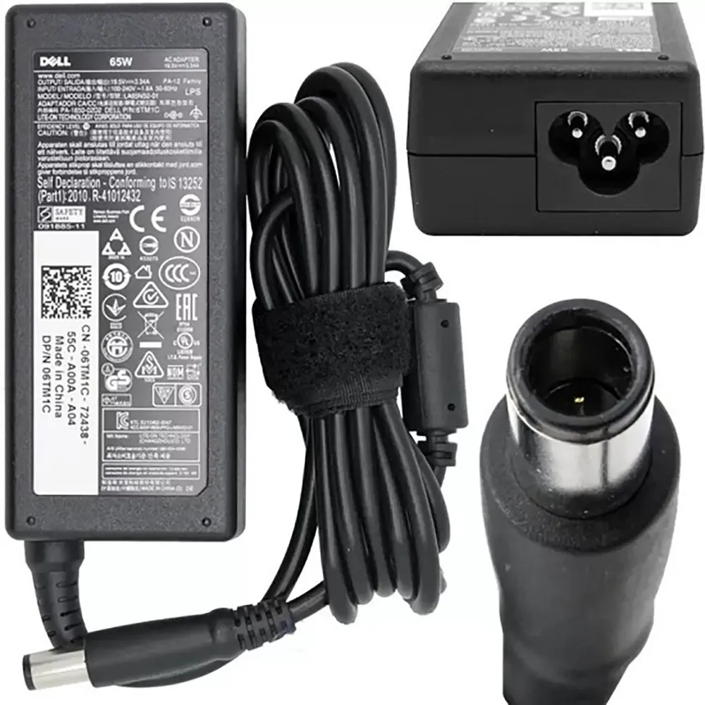 Dell Big Pin Charger 65w ( AAA ) - nagnail.lk